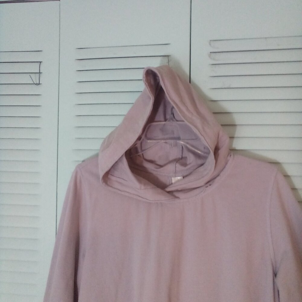 KLEEN M 100% COTTON LIGHT HOODIE HI LO KANGAROO POCKET RAW ROLLED EDGES LAVENDER - Picture 7 of 11